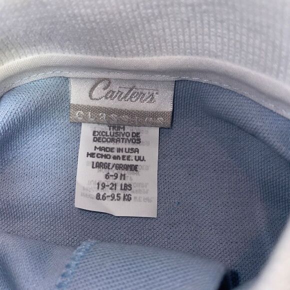 Carter’s Baby Collared Polo Shirt Romper | 6-9M - Picture 3 of 5